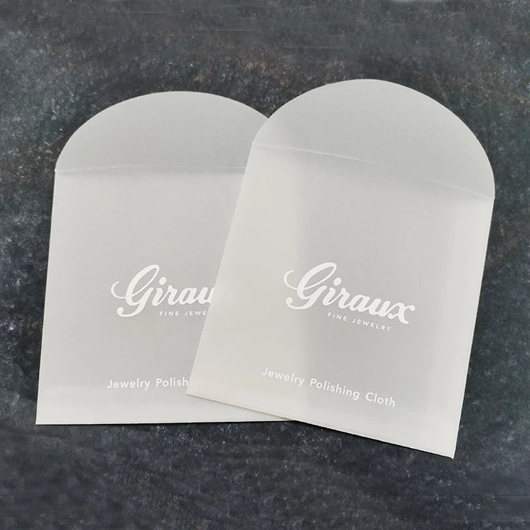 Custom Logo Printing Clear Paper Envelope Translucent Glassine Envelope Parchment Jewelry Transparent Envelope
