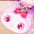 New Design Pink Cat Rugs Door Round Machinemade Smile Face Durable Soft 3d Print Custom Carpet for Kids