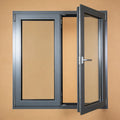 Factory Price High Insulation Low U Value Soundproof Thermal Break Aluminum Glass Casement Window Hurricane Rated for Villa