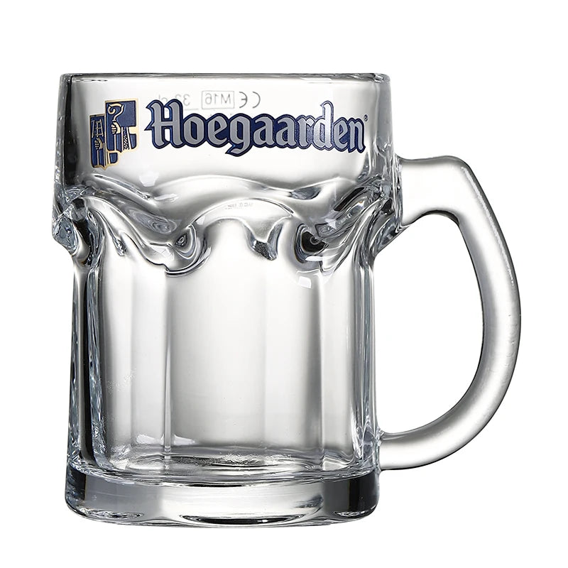 Creative Draft Beer Glass Water Glass Commercial bar Belgium Hoegaarden Beer Glass Mug  Beer Steins With Handle