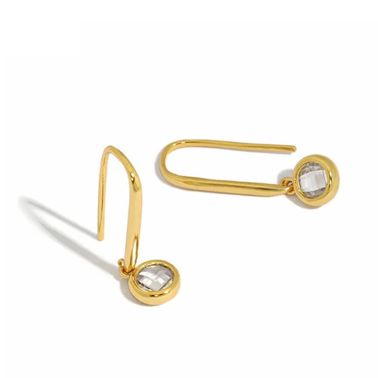 WMEA563 New Arrival 925 Sterling Silver Women's Earrings Zirconia Earring Hooks Fashionable Accessory for Weddings Parties Gifts