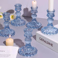 Factory Wholesale 6Pcs 4" Glass Candle Stand Bulk Home Decor Handmade UV Printed Valentine's Day Wedding Festival Party