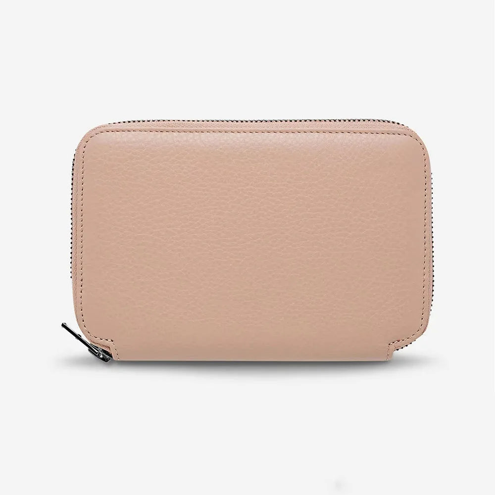 Custom Logo Luxury RFID Blocking Nylon Lining Handmade Genuine Pebble Leather Card Holder Wallet Women Short Clutch Purse Zipper