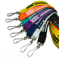 Custom Logo ID Card Holder Polyester Lanyard with Silk Screen Printing and Metal Swivel Clip ODM Brand