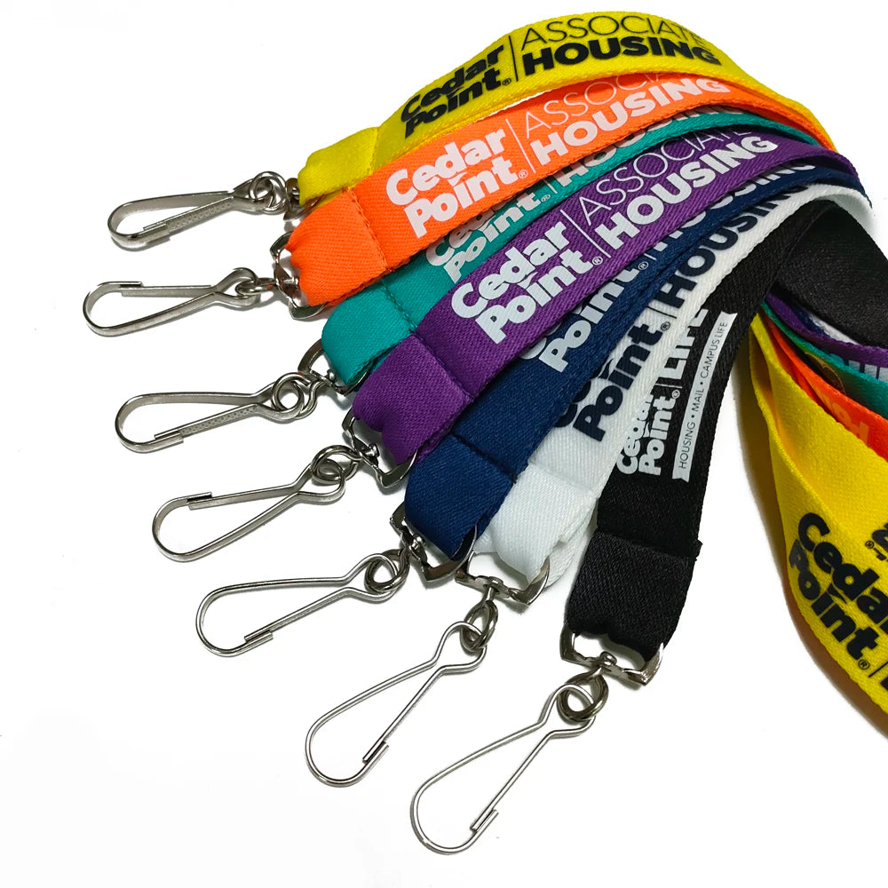 Custom Logo ID Card Holder Polyester Lanyard with Silk Screen Printing and Metal Swivel Clip ODM Brand
