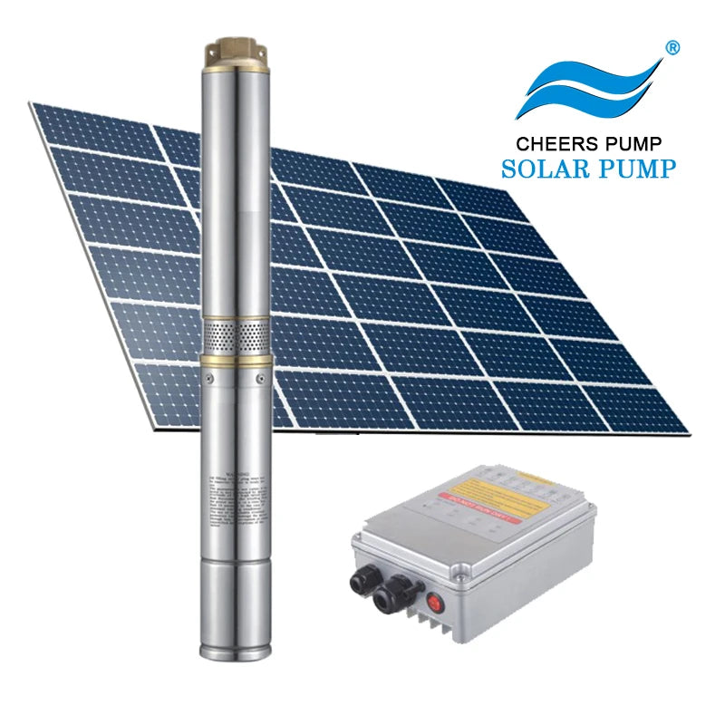 Solar Powered Borehole Water Pumps 1HP 2HP 3HP 5HP 24V 36V 48V 72V 216V Series