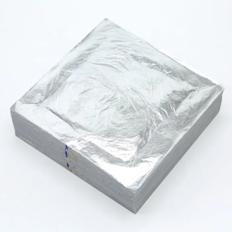 Low Price 16*16cm Zinc Alloy Imitation Silver Leaf Sheet Gilding Furniture Frame Silver Foil Home Decoration Crafts Casting