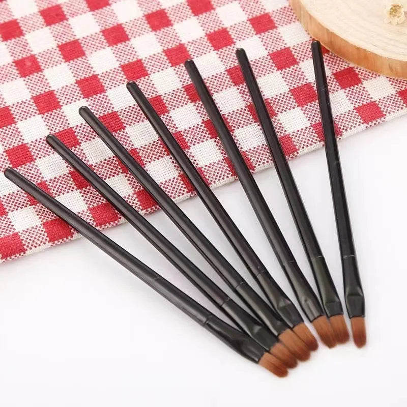 7.8cm/10cm Portable Plastic Handle Synthetic Fibre Smudge Brush Makeup Brush Disposable Lip Balm Lip Gloss Wand Applicator