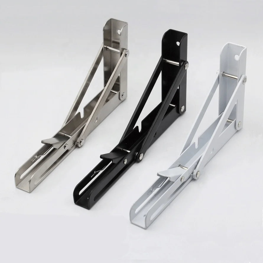 RHETECH 90 Degree Folding Bracket 8 Inch to 20 Inch Metal Wall Mounted Collapsible Steel Bracket for Table Looking for Agents