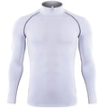 Men's Plus Size Printed Sportswear Long Sleeve Compression Shirts Athletic Workout Sports Water Rash Guard Breathable Autumn