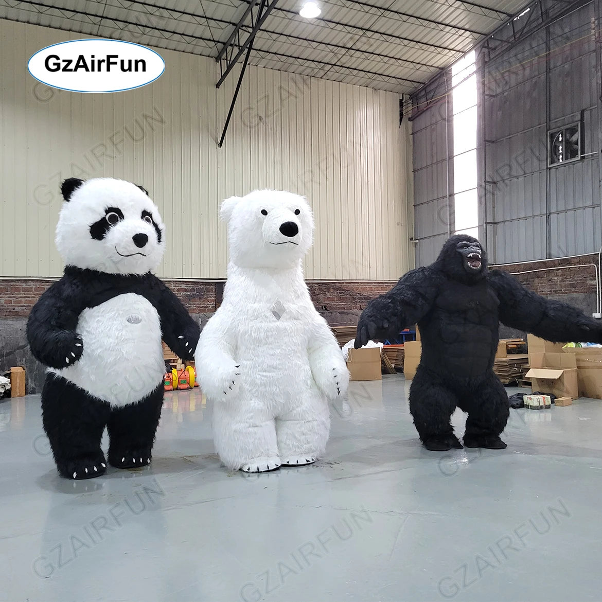 Inflatable Panda Polar Bear Mascot Costume for Party