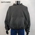 Heavyweight Boxy Fit Drop Shoulder Hoodies Custom Graphic Oversized Blank Hip-Hop Hoodies and Sweatshirts for Streetwear