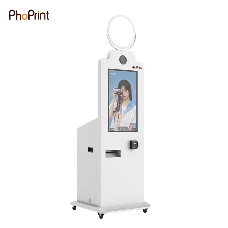 45 Inches Touch Screen Full Set Credit Card Payment Vogue Mirror Photo Booth Machine With Printer Kiosk