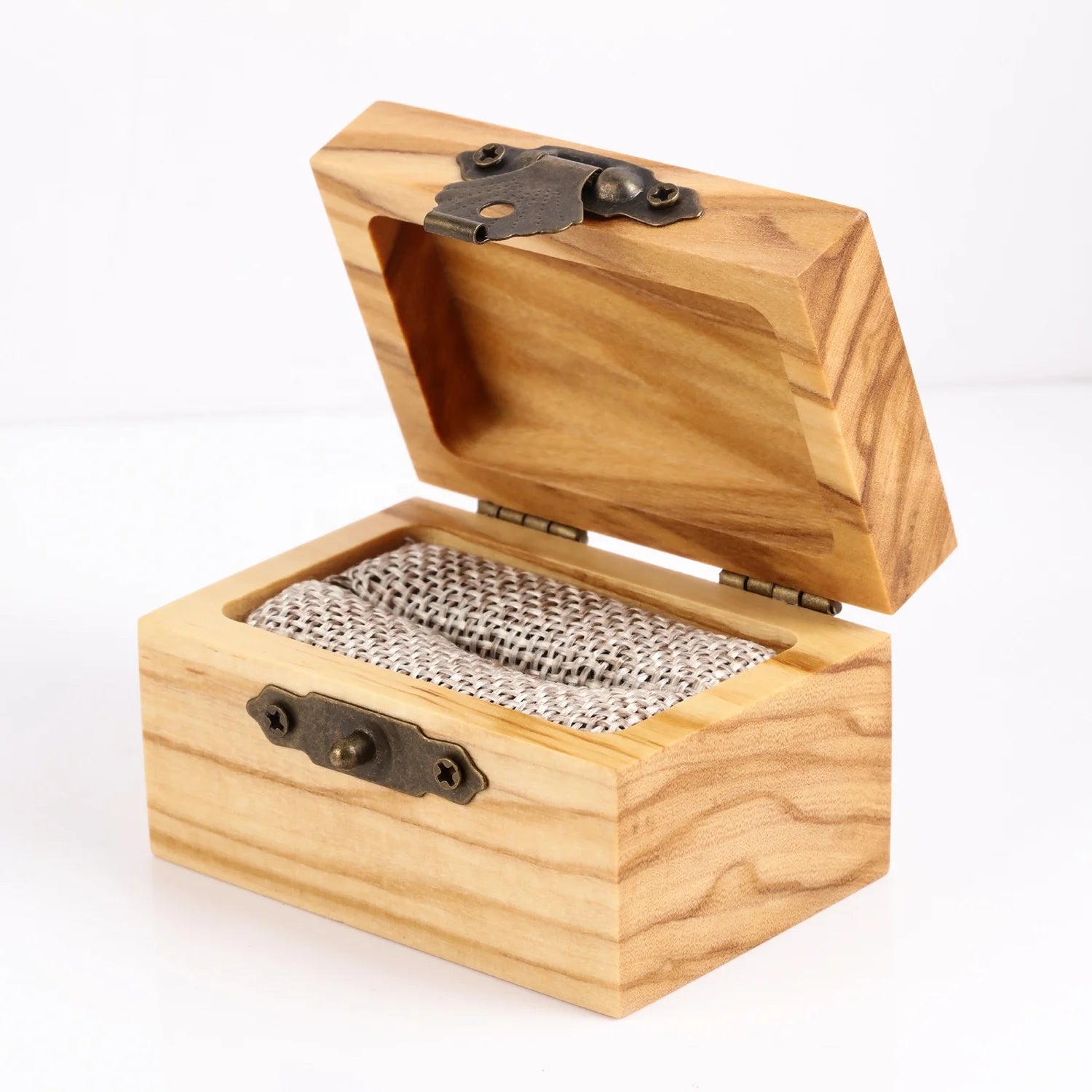 Poya Small Jewelry Packaging Mahogany Olive Koa Walnut Zebrawood Wooden Ring Box