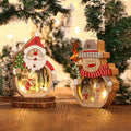 Wholesale New Christmas Decorations Luminous Santa Claus-Shaped Wooden Hotel Window Ornaments Plastic Christmas Decorations