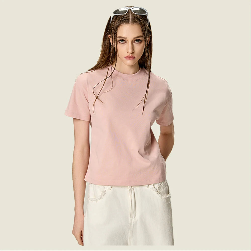 2025 Women's Cropped T-Shirt Comfortable and Fashionable 100% Pure Cotton Breathable for Summer Printed on Demand