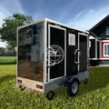 2025 Luxury Portable VIP Restrooms High Quality Expandable Detachable Electronic Hydraulic Mobile Toilets Trailer Wheels Parks