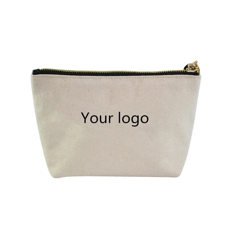 Useful Fashion Eco Custom Canvas Makeup Cosmetic Bag With Logo