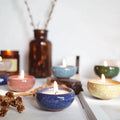 Wholesale Holiday Wedding Decorations Lace Cracked Mosaic Ceramic Scented Candles Lavender Soy Wax Alluring Fragrance Handmade