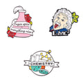 Chemistry Enamel Pins Famous Physicist Lapel Brooch