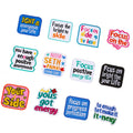 Iron on Embroidery pink  Your Side Focus the Bright to Side  Inspirational Words  Patch for  Clothes Hat Decoration