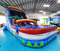 Outdoor Wholesale Double-Sided Rainbow Palm Tree Bouncer Inflatable PVC/Vinyl Commercial Water Slide Pool for Home Indoor Use