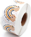 500PCS/Roll 1.5 Inch Wholesale Adhesive rainbow Thank You for Helping My Business Grow Sealing Sticker for Gift Box Decoration