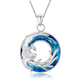 Wholesale New Fire Reborn Phoenix Fire Life Pendant Necklace Heart-Shaped Bird Zinc Alloy Wedding Party Anniversary Gifts