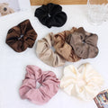 Wholesale 2026 New Fashion Solid Satin Hair Scrunchies 13cm Large Hair Elastic Band Women Ponytail Holder Hair Ties Accessories