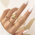 Stylish Gold Stainless Steel Love Ring for Men and Women Fashion Accessory Made of Alloy Jewelry Main Material
