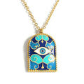 2023 Design Personality Roman Arch Pendant Necklace Women's Stainless Steel 18K Gold Plated Oil Dripping Enamel Amulet