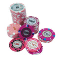Professional Custom pink Casino Poker Chips Kit Clay or Abs Material 40mm Diameter 14g From Factory for Gambling Game