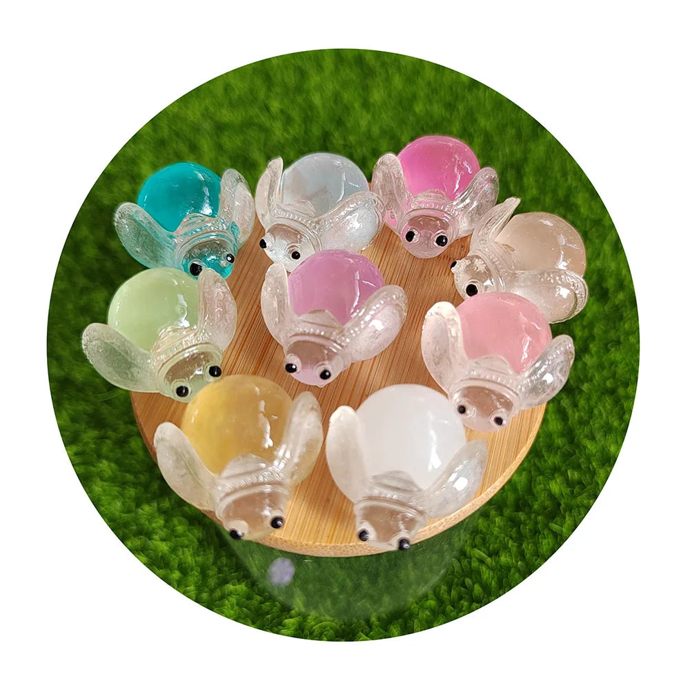 New Colorful Glow in Dark Firefly Resin Flat Back Cabochon 23*24MM Cute Luminous Insect for Headwear Accessories DIY Crafts