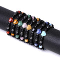 Jewelry Factory OEM Natural Stone Heart Beaded Valentine's Day Gift Customized Handmade Elastic Gemstone Bracelet Women