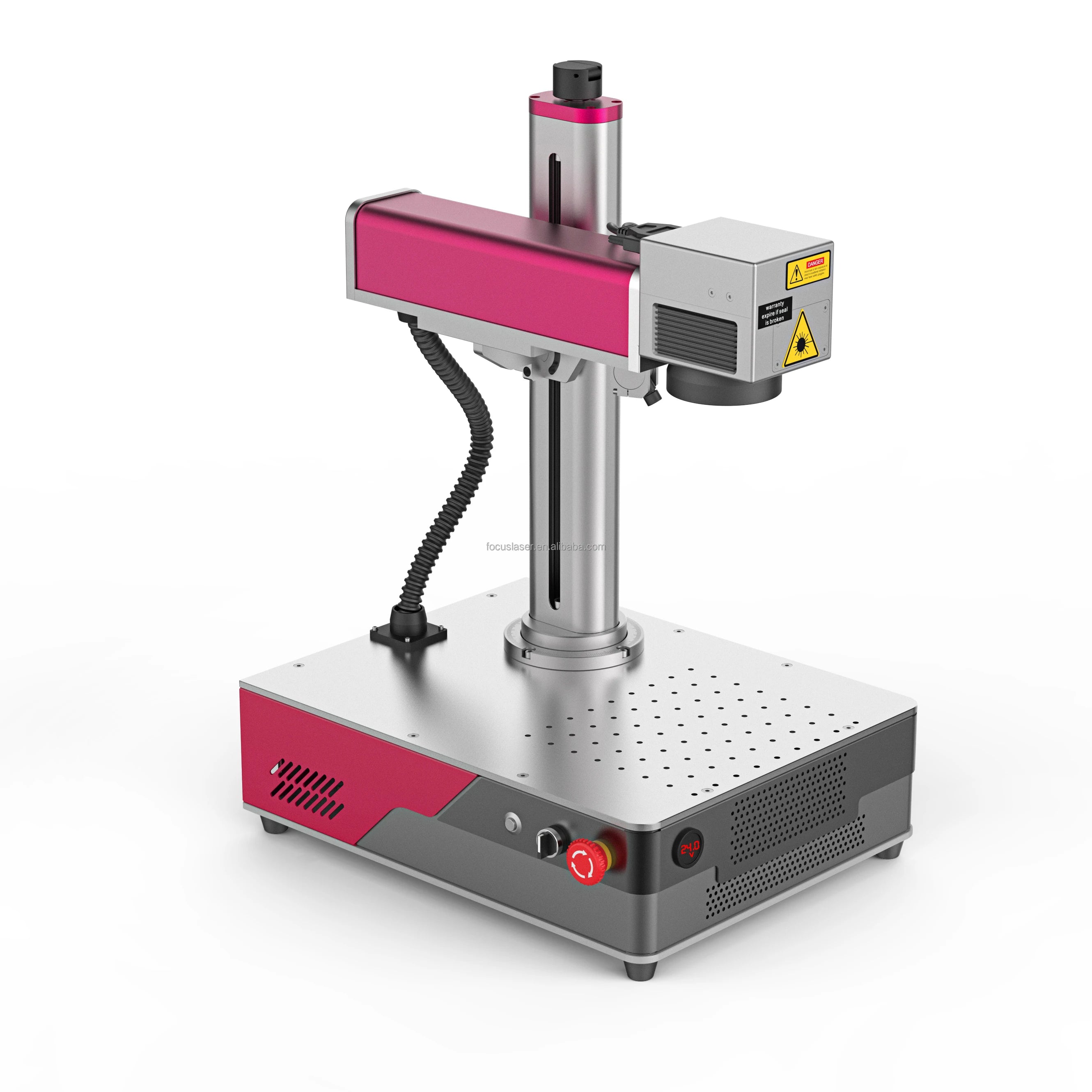 FOCUSLASER Metal & Fiber Laser Engraving Marking Machine for Wood Stone Paper Rubber-20-100W Air-Cooled Bench-Top High Precision