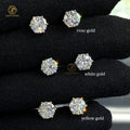 Minimalist S925 Sterling Shining Diamond Earring Luxury Moissanite Stud Earrings Jewelry With GRA Certificate