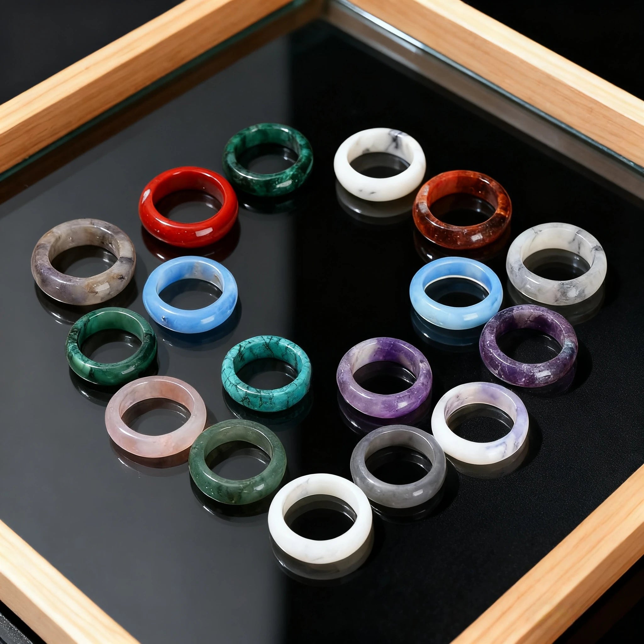 JD GEMS Wholesale Various Natural Stone Quartz Rings High Quality Gemstone Rings Ideal for Women and Men Daily Wear