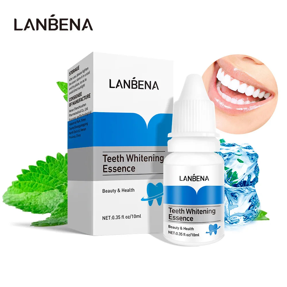 LANBENA Custom Logo Teeth Whitening Essence Liquid Tooth Bleaching Dental Remove Plaque Stain Teeth Whitening With Swabs