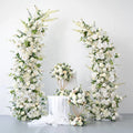 Wholesale Event Decorative Silk Flowers Arrangement Metal Stand Artificial Flowers for Wedding Arch