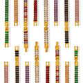 Colorful Aaa Zircon Jewelry Gold Plated Stainless Steel Chain Necklace Non Tarnish Tennis Chain Necklace