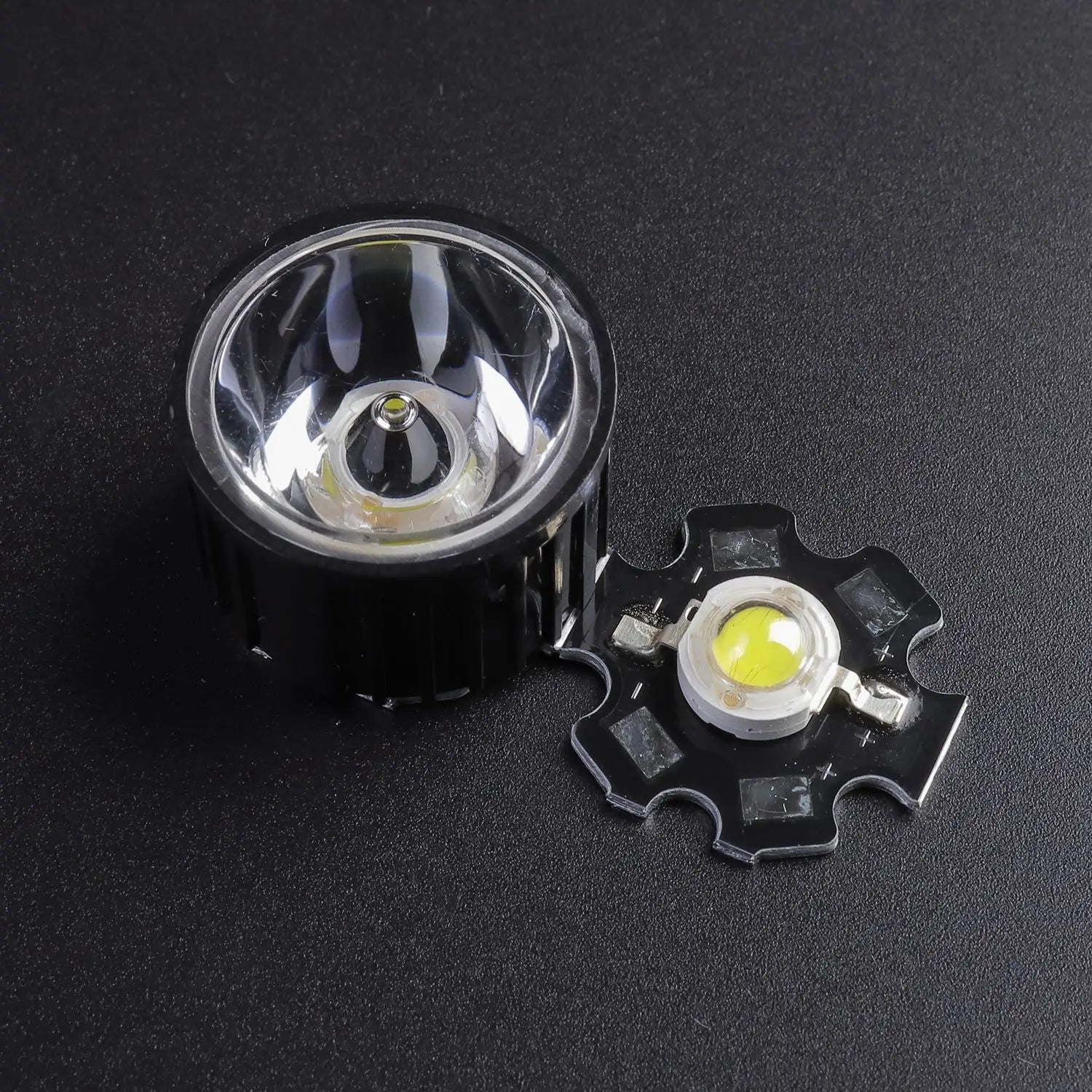 High Power 20mm Single LED Lens 5 15 Degree White Made of Durable PMMA Material