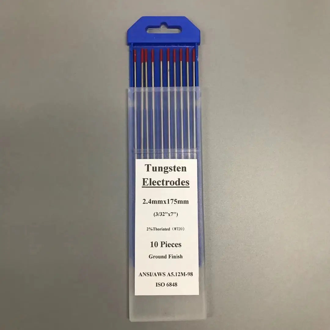 Tungsten Electrodes WT20 2% Thoriated Red Head 2.4mm for TIG Welding Consumables