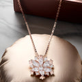 Merry Christmas  Pendant Necklace Rose Gold Plated 925 Silver Frozen Choker With Link Chain Jewelry for Women