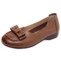 Fashion Low Heel Flat Loafers Shoes for Women Elegant Genuine Leather Woman's Shoes Female Casual Ballet Dancing Mother Sandals
