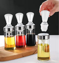 Proof Oil Can with Silicone Brush 2 in 1 Condiment Container Soy Sauce Bottle Easy to Control Oil Dispenser Bottle