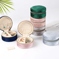 Custom Logo Travel Jewelry Box Portable Ring Zipper Velvet Storage Case Small Jewellery Packaging Velvet Necklace Box
