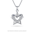 GT Original Design Elegant Heart Charm Necklace Women Fashion Sterling Silver Star Diamond Pendant Necklace Wholesale