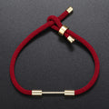Diy Bead Buckle Jewelry Woven Hand Rope Men Women Semi-Finished Red Rope Bracelet Wear Bead Length Adjustable String Bracelet