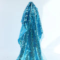 Wholesale Embroidered Silver Sequins Fabric Square for Boys Wedding and Bag Use for Shoes and Dress
