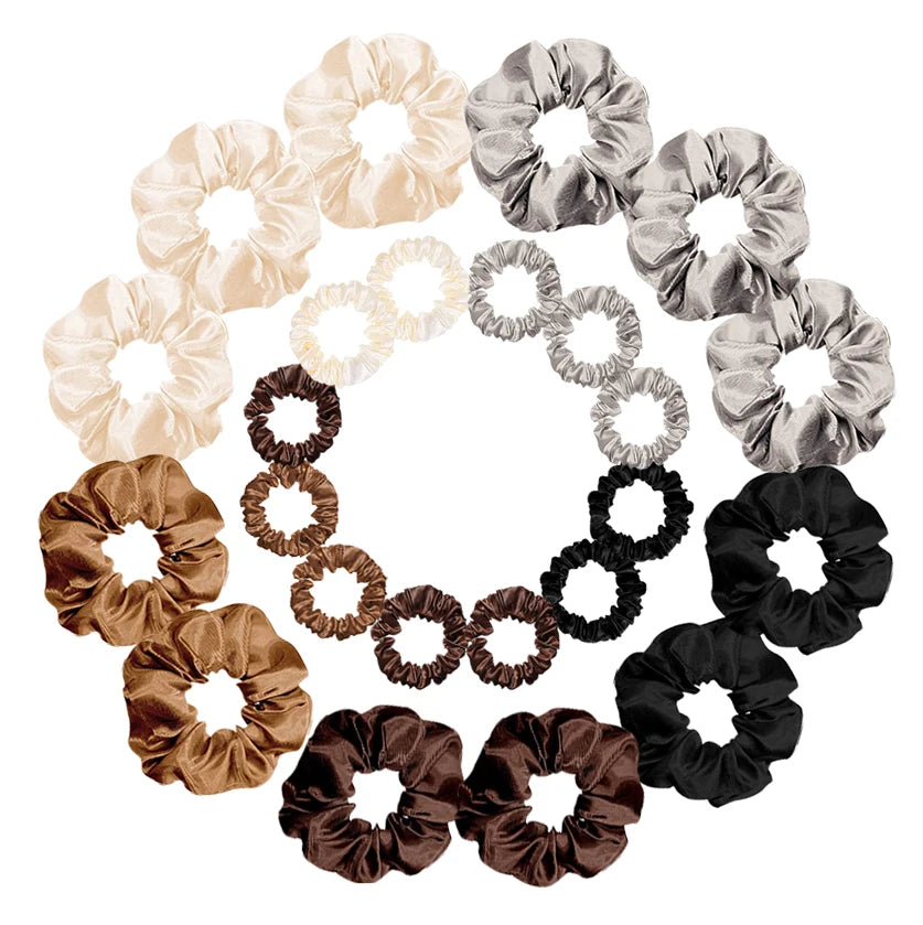 SongMay Custom Wholesale Satin Elastic Hair Scrunchies for Women-5 Colors Fashion Style OEM/ODM Available